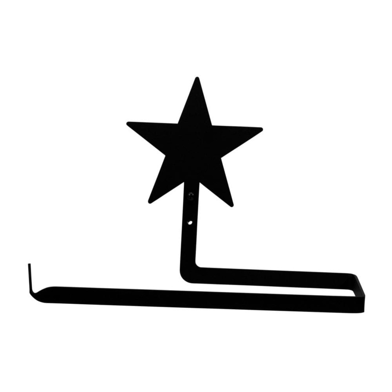 Village Wrought Iron PT-B-45 Star Paper Paper Towel Holder Horizontal Wall Mount