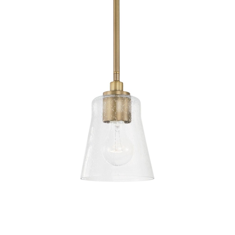 Capital Lighting 346911AD-533 Baker 1 Light Pendant Aged Brass