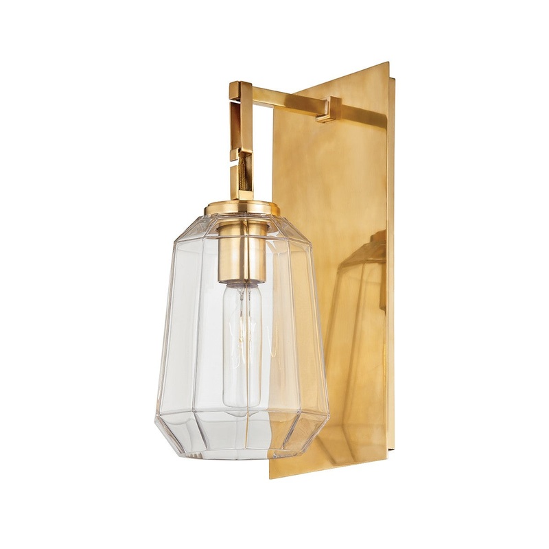 Corbett Lighting 447-13-VB Copenhagen One Light Wall Sconce Vintage Brass