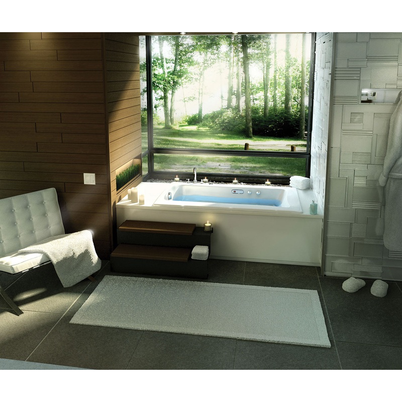 MAAX 105310-L-055-001 Release 6032 Acrylic Drop-in Left-Hand Drain Aerofeel Bathtub in White