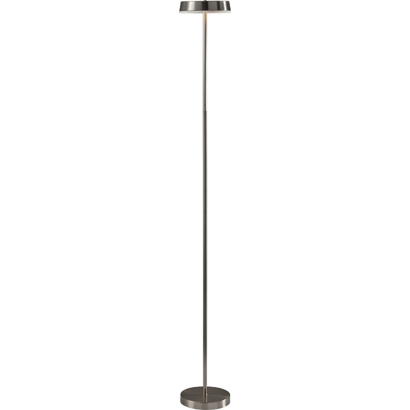 Mira Cordless LED Floor Lamp Brushed Steel