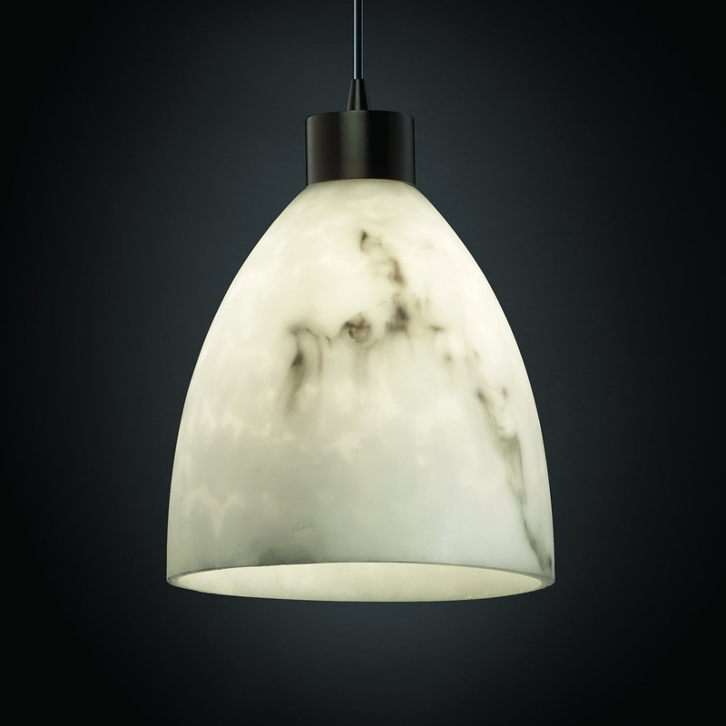 One Light Pendant from the LumenAria Collection in Dark Bronze Finish by Justice Designs