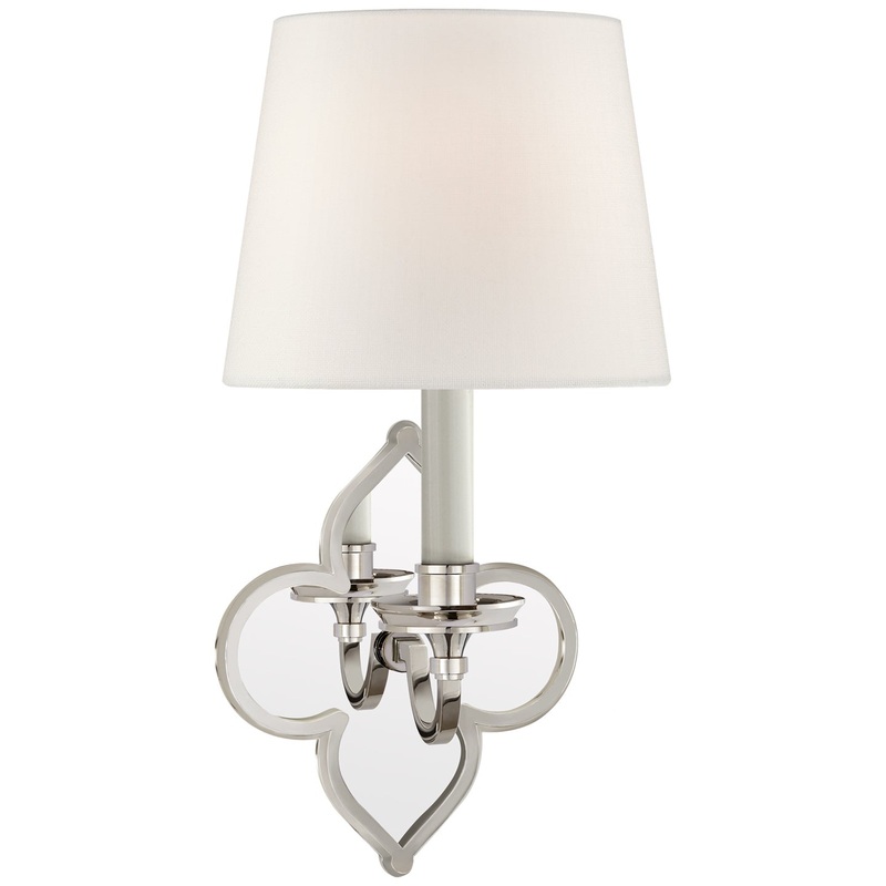 One Light Wall Sconce from the Lana Collection in Polished Nickel Finish by Visual Comfort Signature