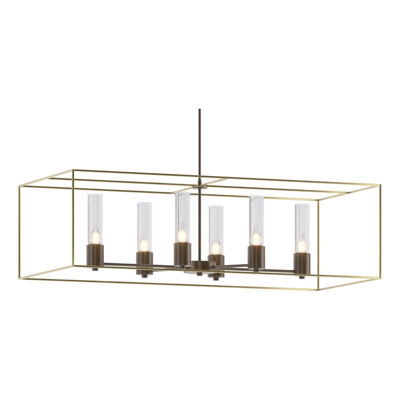 Portico Pendant Bronze Modern Brass Seeded Clear Glass (II)