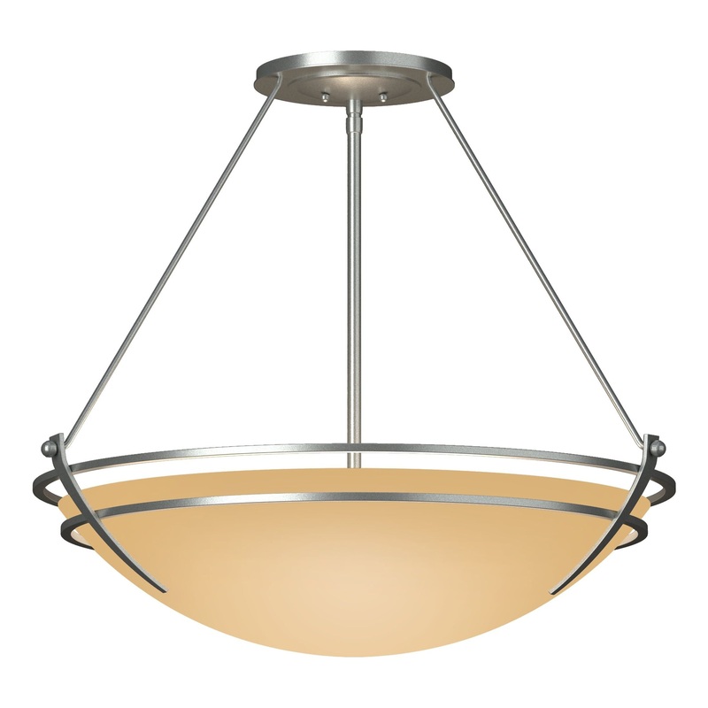 Presidio Tryne Large Semi-Flush Vintage Platinum Sand Glass (SS)