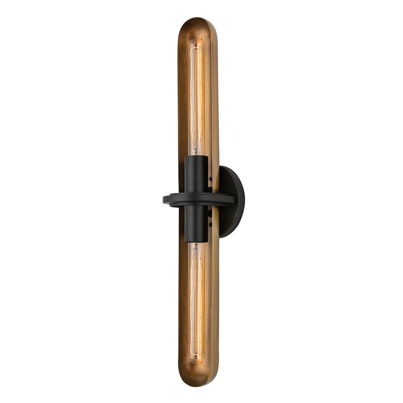 Two Light Wall Sconce from the Tuscon Collection in Patina Brass Finish by Troy Lighting