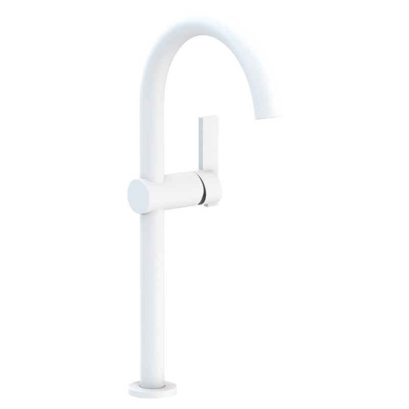 Vessel Faucet Priya 1 Lever ADA Matte White 1.2 Gallons per Minute
