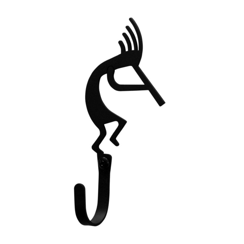Village Wrought Iron WH-56-XS Kokopelli Wall Hook Extra Small