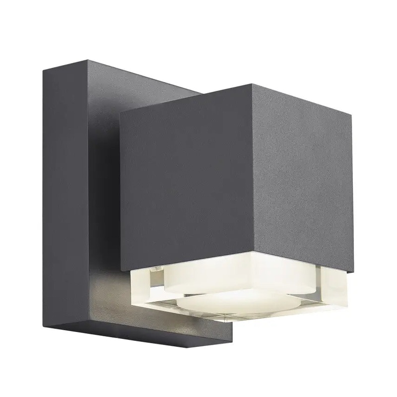 Voto 6 Outdoor Wall Downlight Charcoal In-Line Fuse
