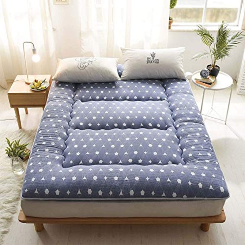 Z&HA Folding Piano Materasso, Giapponese Tatami futon Sleeping Mat Anti-Slip Piano Materasso per futon dormitorio Materasso,Blu,100x200cm
