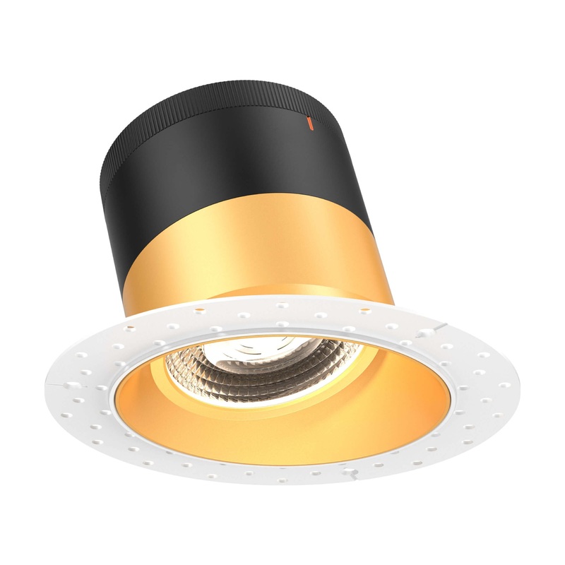 6″ Modular Downlight Gold (Trimless) 20 Degrees Sloped Ceiling