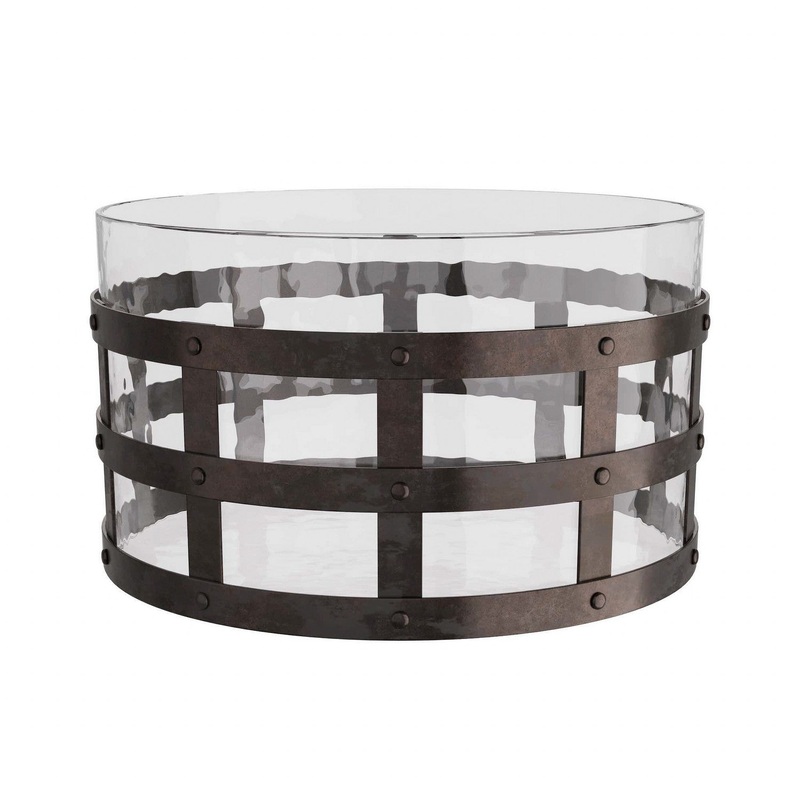 Arteriors GDAVI02 Rivet Centerpiece Blackened Iron
