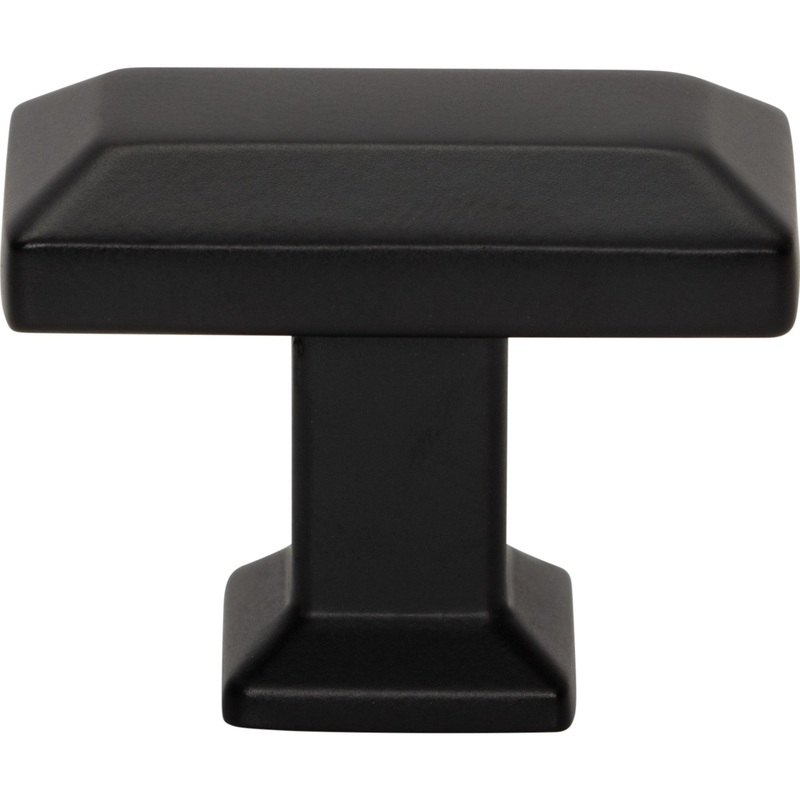 Atlas Homewares Sweetbriar Lane Rectangle Knob 1 3/8 Inch Matte Black