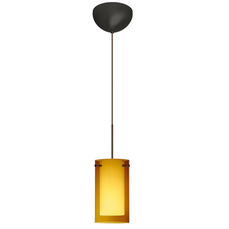 Besa 1XC-G44007-LED-BR Pahu One Light Pendant Bronze
