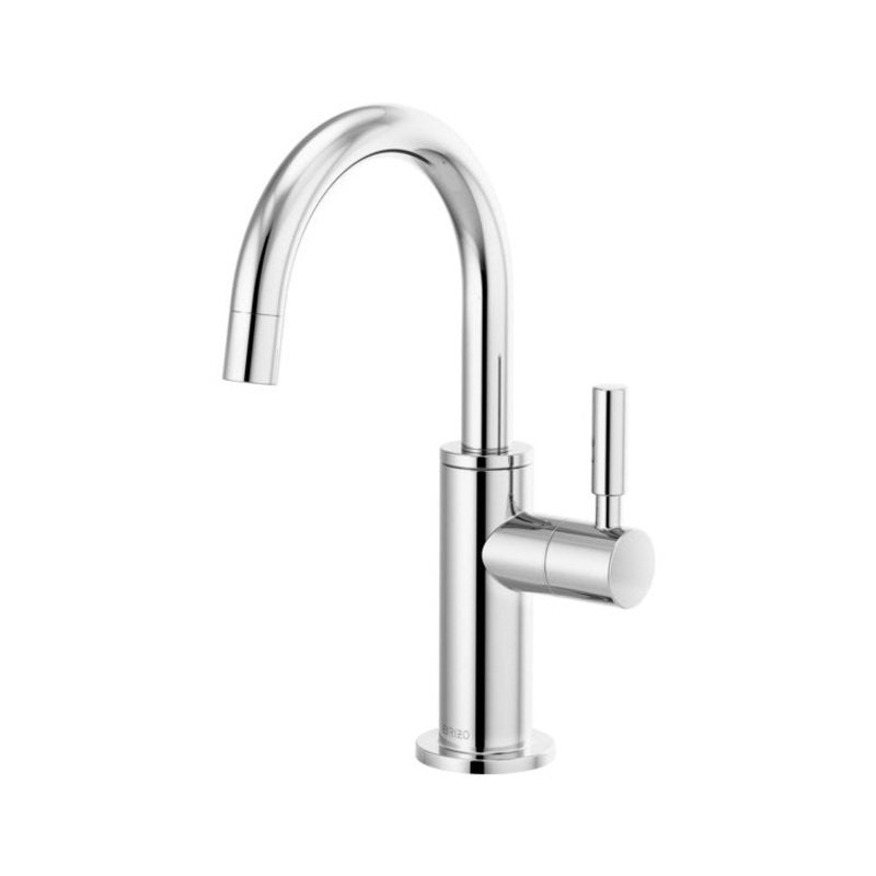 Beverage Faucet Solna Cold Water 1 Lever ADA Chrome Arc Spout 360 Degree Swivel