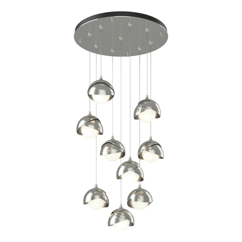 Brooklyn 9-Light Double Shade Pendant Sterling Sterling