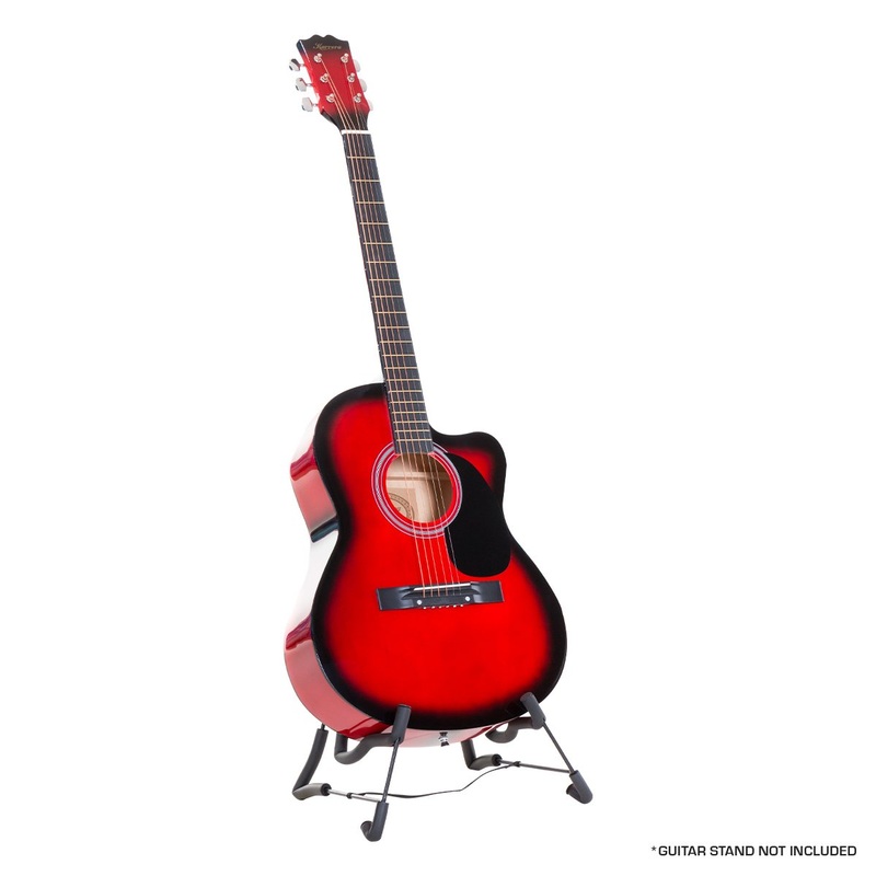 Karrera Acoustic Cutaway 40in Guitar – Red