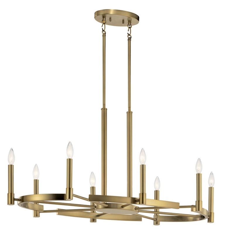 Kichler 52429BNB Eight Light Chandelier, Brushed Natural Brass