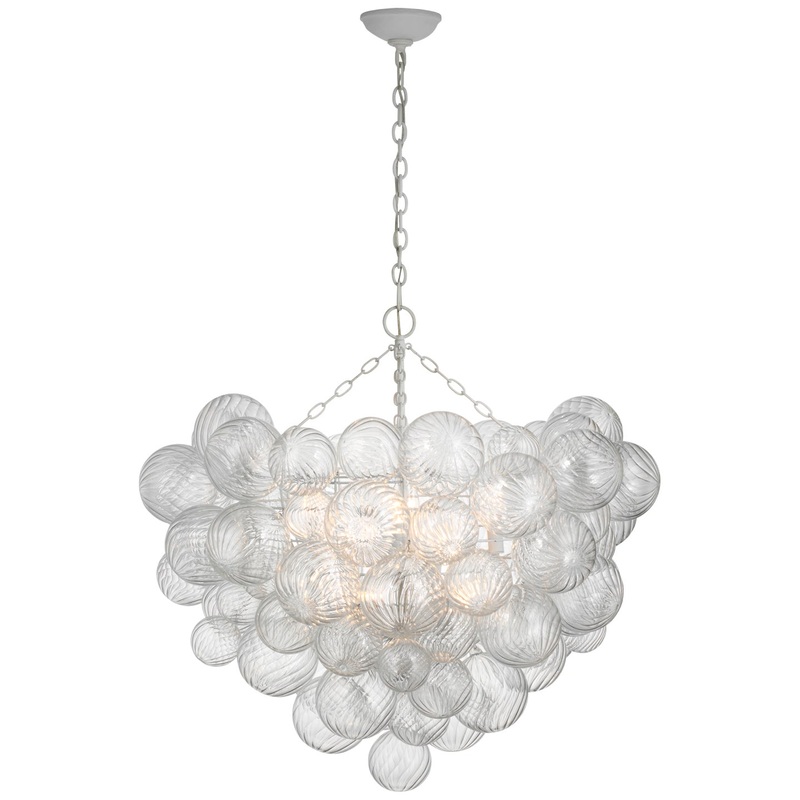 LED Chandelier from the Talia Collection in Plaster White Finish by Visual Comfort Signature