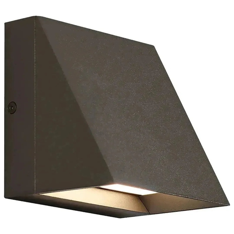 Pitch Single Outdoor Wall Bronze 2700K