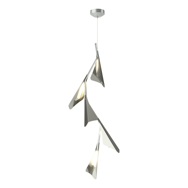 Plume 5-Light LED Pendant Vintage Platinum Sterling