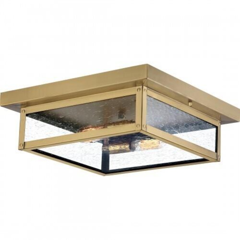 Quoizel WVR1312A Westover Flush mount 2 lights antique brass Flush Mount