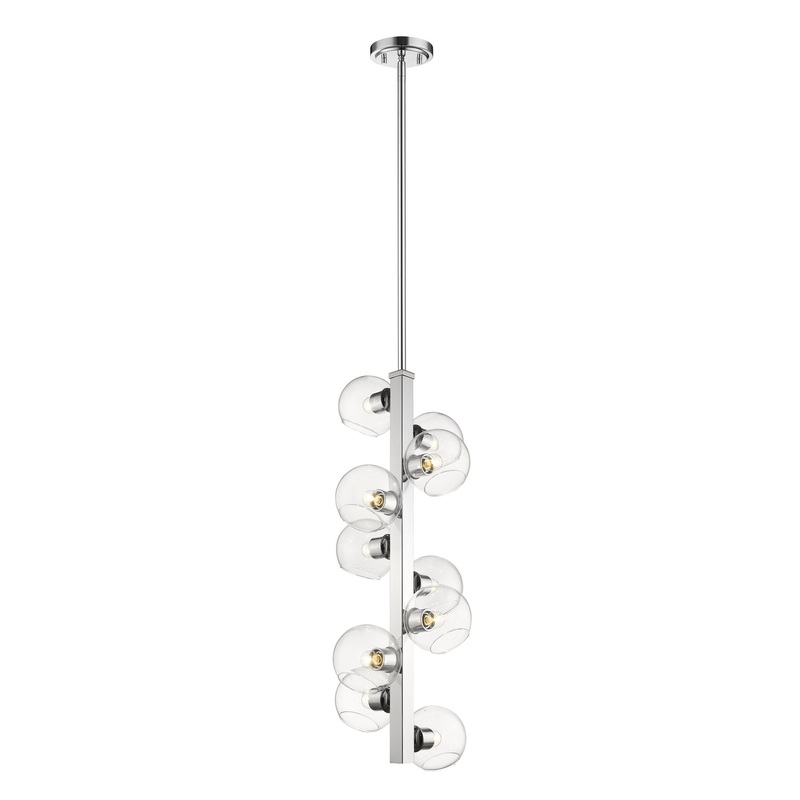 Ten Light Pendant from the Marquee Collection in Chrome Finish by Z-Lite