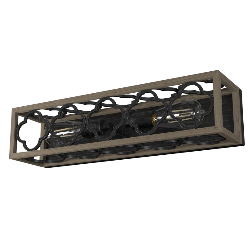 Two Light Wall Sconce from the Gablecrest Collection in French Oak Finish by Hunter