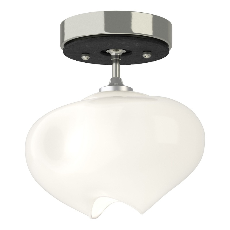 Ume 1-Light Semi-Flush Sterling Black