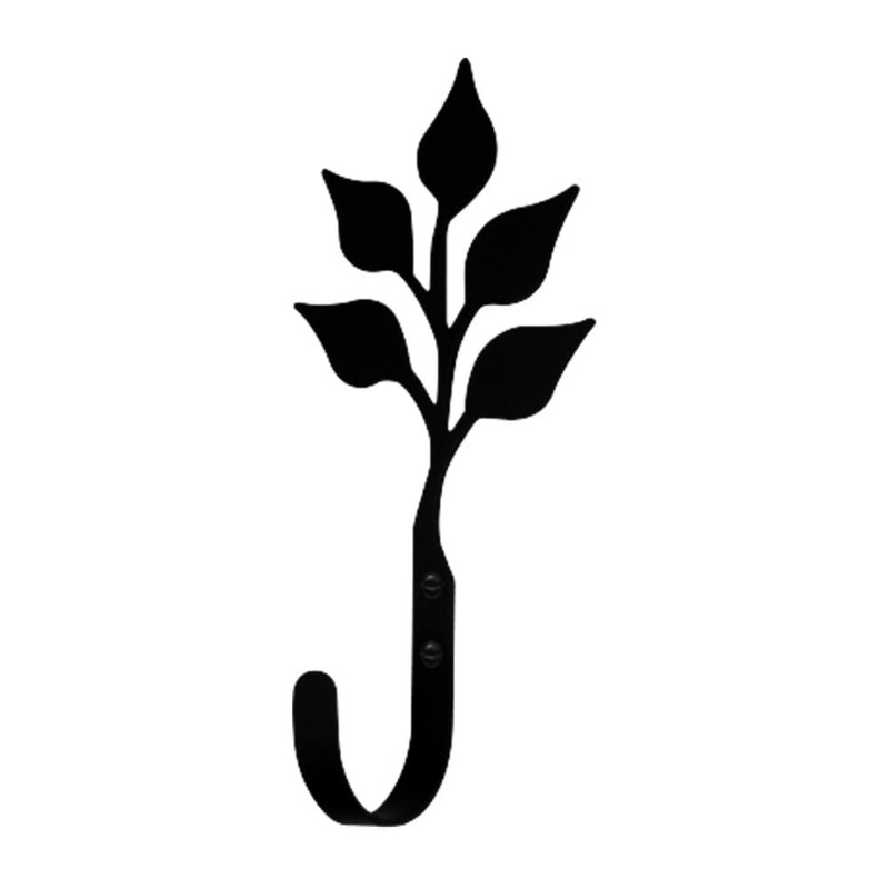 Village Wrought Iron WH-76-L Leaf Wall Hook LG