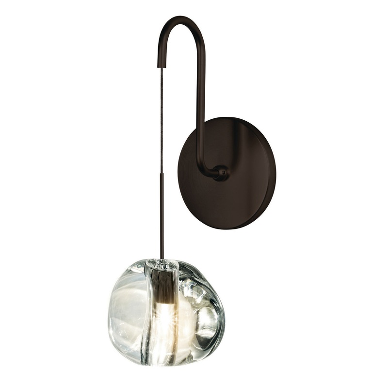 Wall Sconce from the Blob Collection in Bronze Finish by Stone Lighting