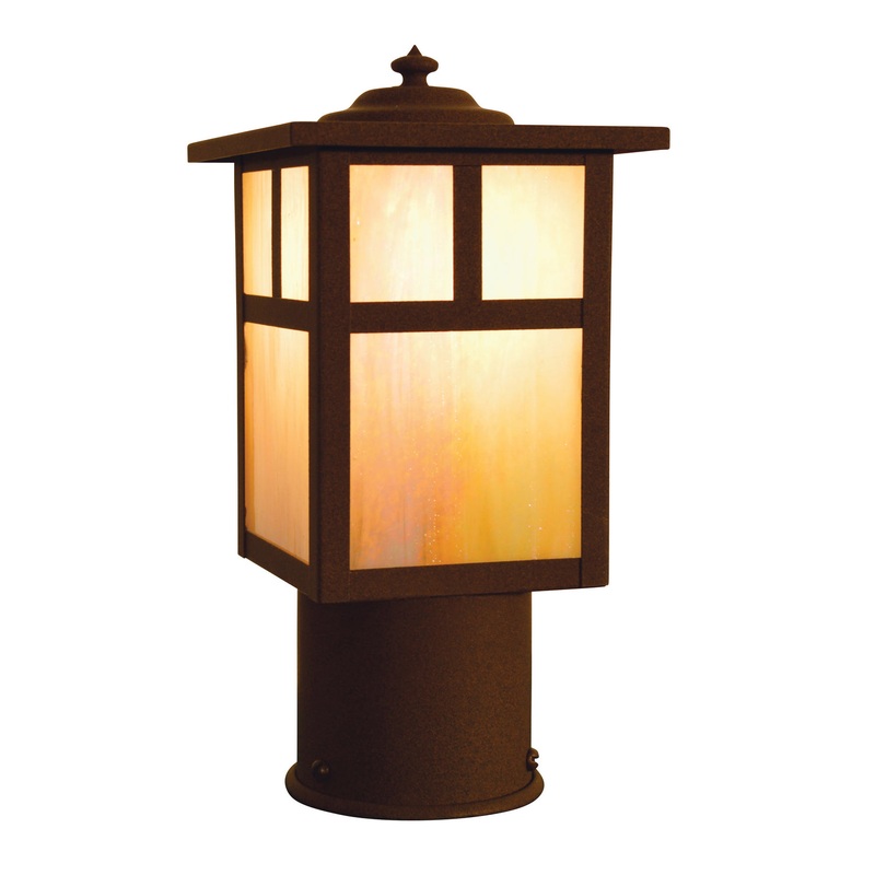 Arroyo MP-5TGW-RB Mission One Light Post Mount Rustic Brown
