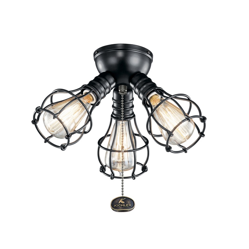 Kichler 380041SBK LED Fan Light Kit, Satin Black
