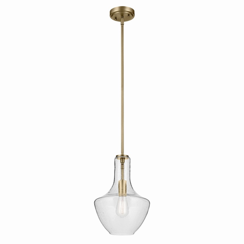 Kichler 42141NBRCS One Light Pendant, Natural Brass
