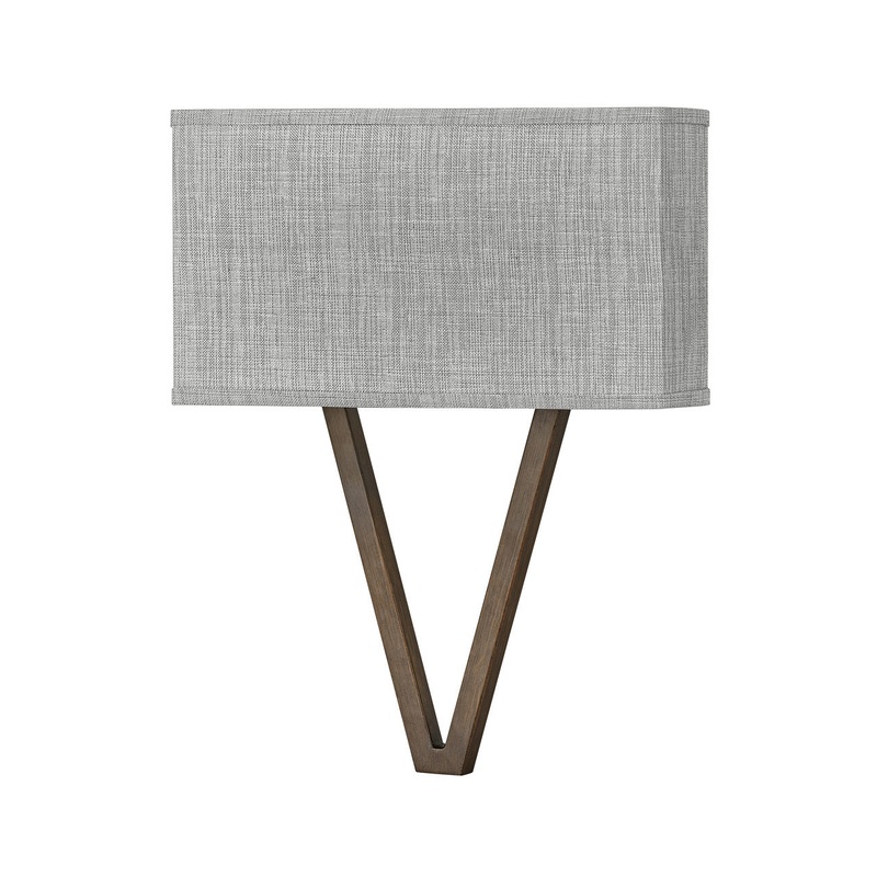 LED Wall Sconce from the Vector Heathered Gray Collection in Walnut Finish by Hinkley