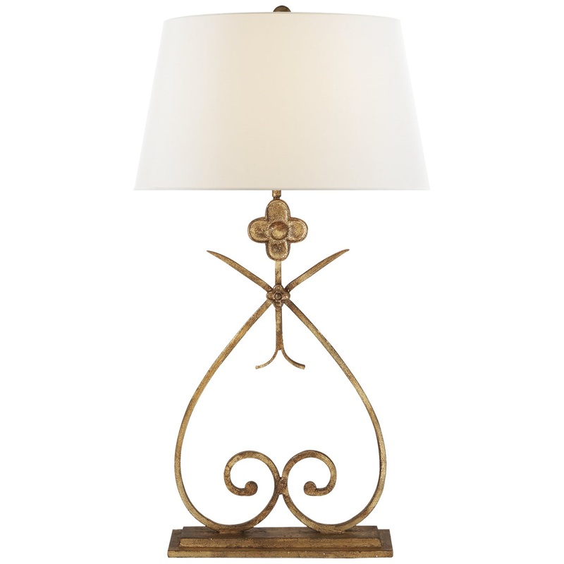 One Light Table Lamp from the Harper Collection in Gilded Iron Finish by Visual Comfort Signature
