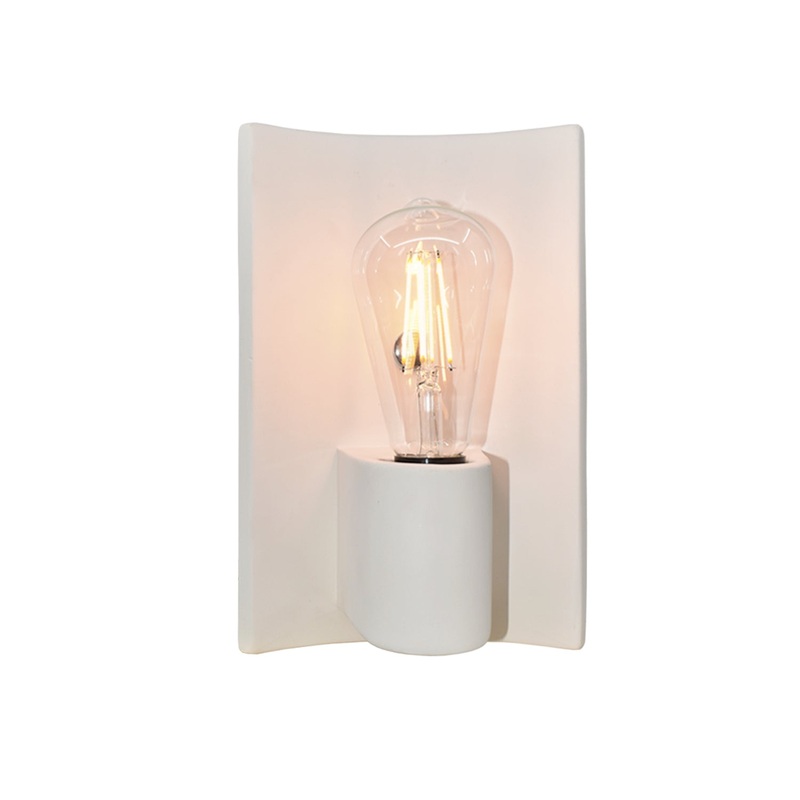 One Light Wall Sconce from the Ambiance Collection in Bisque Finish by Justice Designs