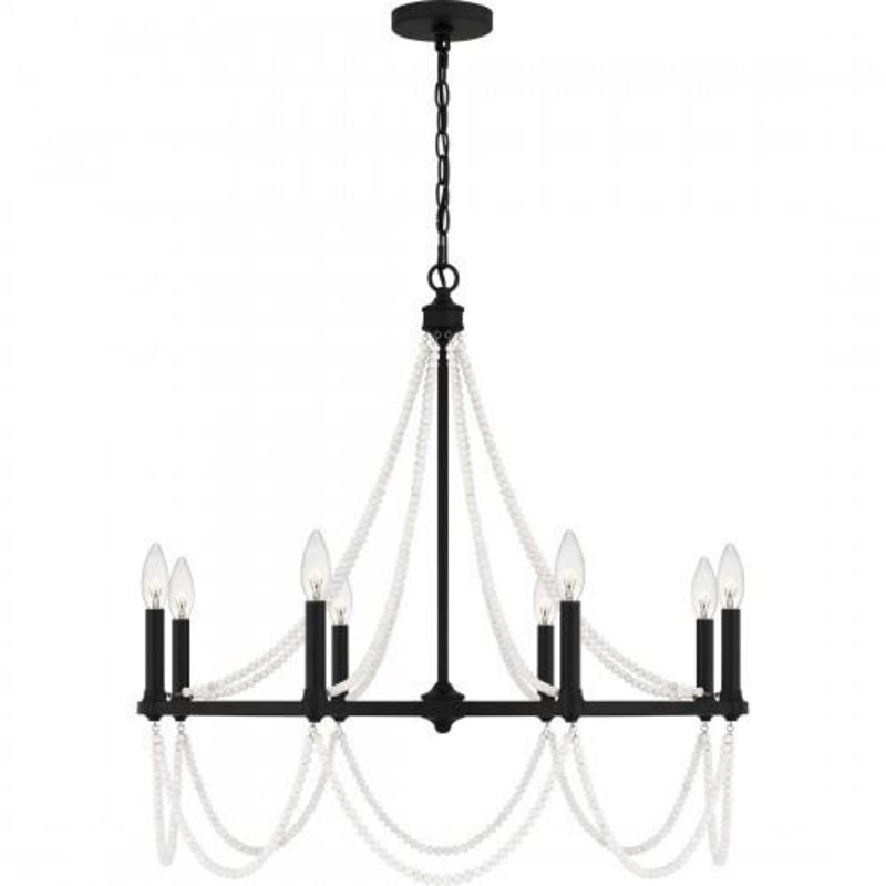 Quoizel BGA5030MBK Brigitta Chandelier 8 lights matte black Chandelier