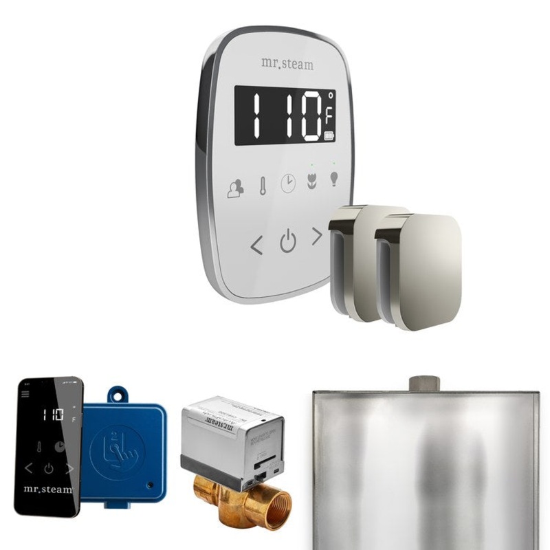 Steam Kit ButlerFlex Max White/Polished Chrome Control Package for MS4/MS5/MX6