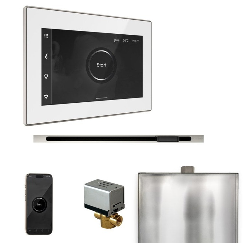 Steam Kit xButler Linear White/Polished Nickel Control Package for MS90 to MSSUPER3
