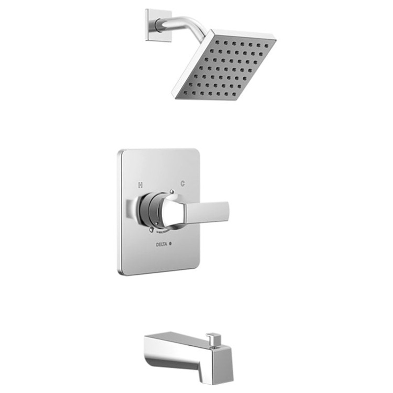 Tub and Shower Trim Monitor Velum 14 Series 1 Lever Chrome WaterSense ADA 1.75 Gallons per Minute