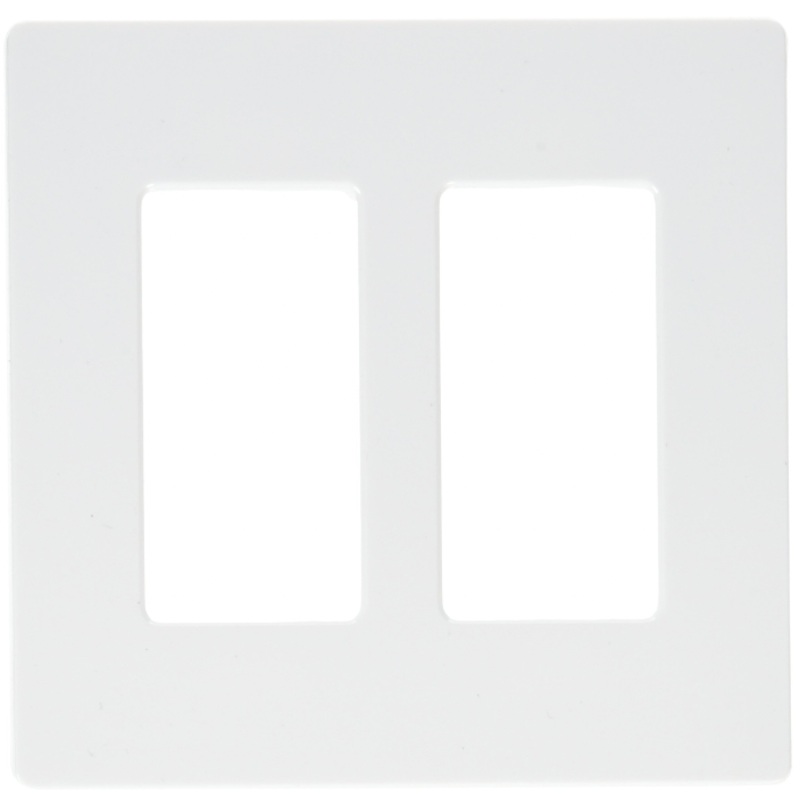 Two Gang Screw-less Wall Plate, White