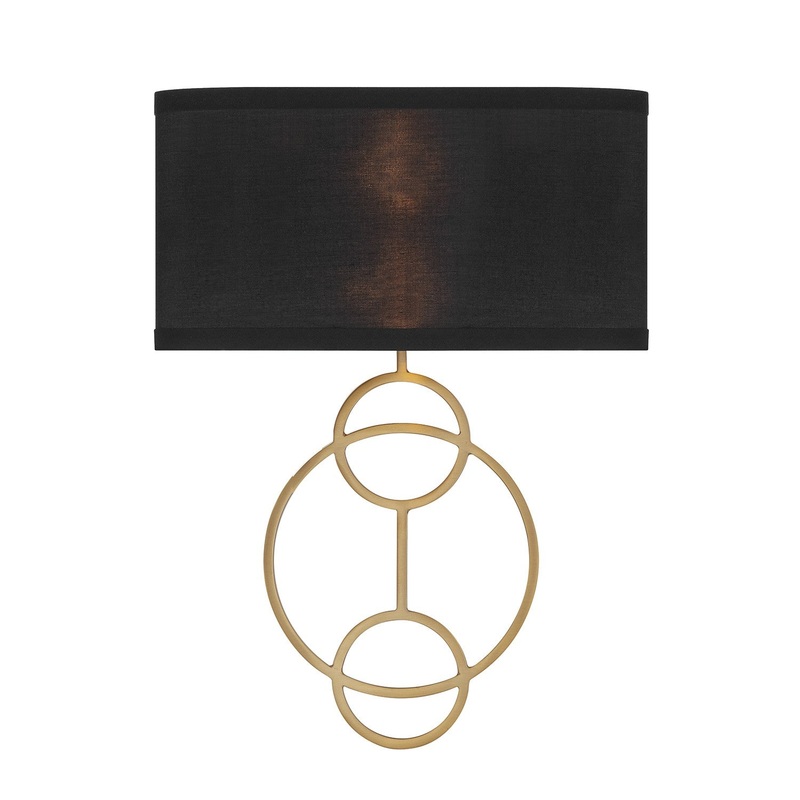 Two Light Wall Sconce from the Laurel Collection in Vibrant Gold Finish by Crystorama