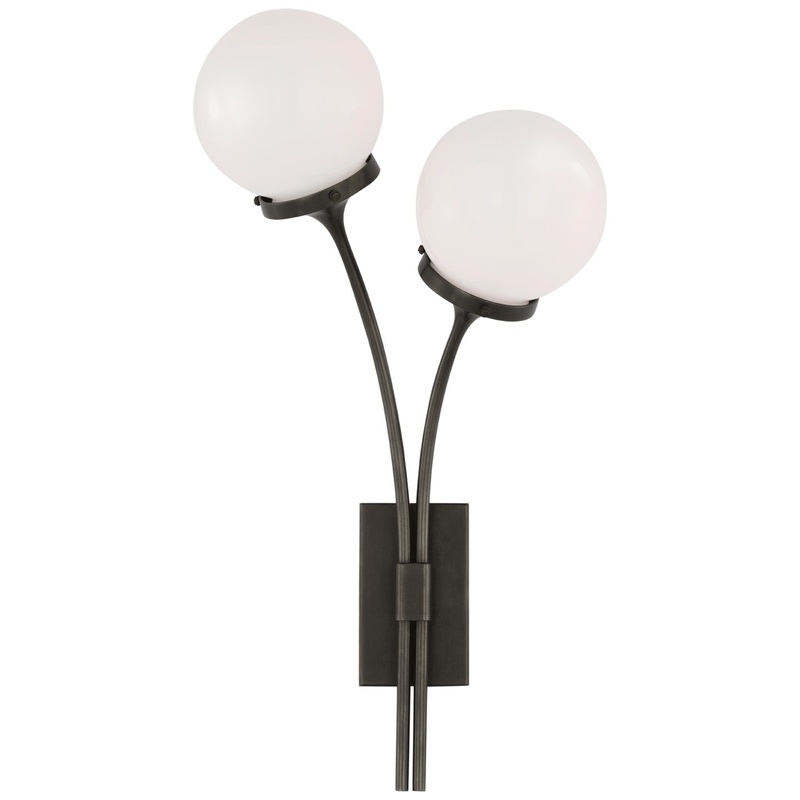 Two Light Wall Sconce from the Prescott Collection in Bronze Finish by Visual Comfort Signature