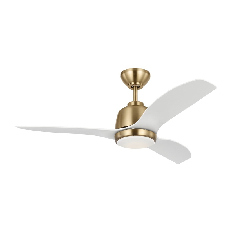 44″Ceiling Fan from the Avila Collection in Satin Brass Finish by Visual Comfort Fan