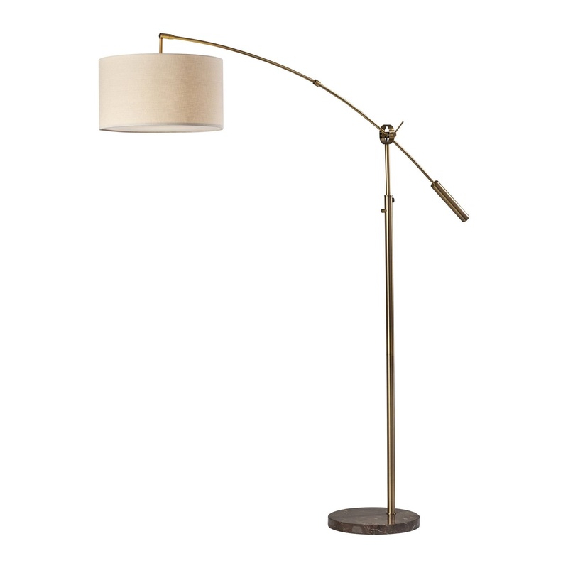 Adler Arc Lamp Antique Brass