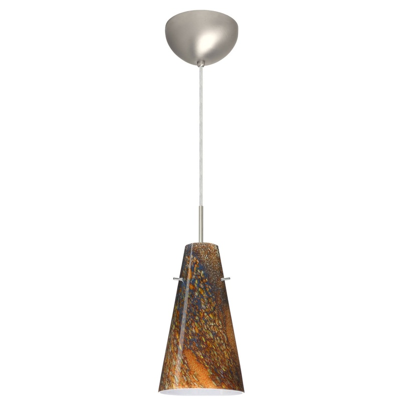 Besa 1JC-4124CE-SN Cierro One Light Pendant Satin Nickel (Discontinued)