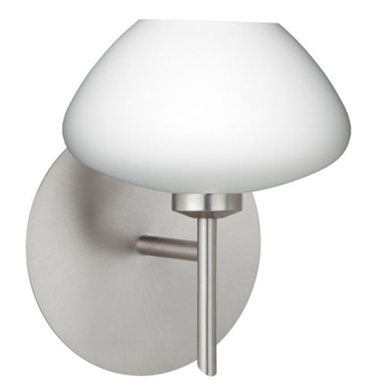Besa 1SW-541007-SN Peri One Light Wall Sconce Satin Nickel