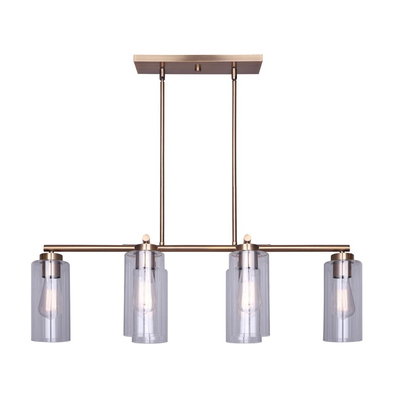 Canarm ICH671B06GD Jett Six Light Chandelier Gold