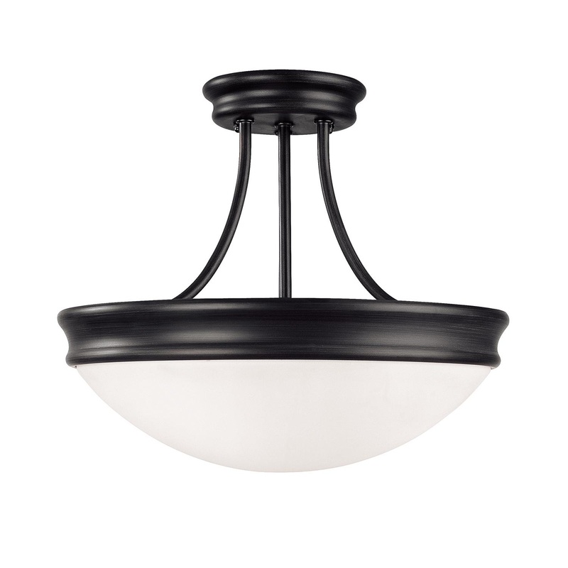 Capital Lighting 2037MB Hansen 3 Light Semi-Flush Matte Black